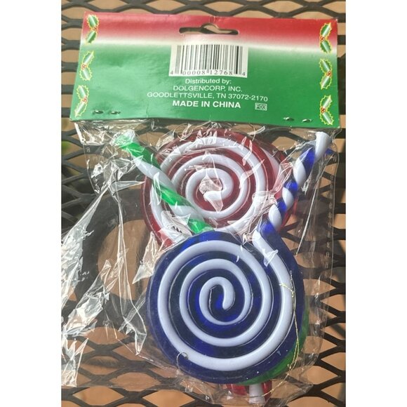 Four 4-pack Dolgencorp, Inc. Multicolored Striped Plastic Candy Decorations-NEW - Picture 6 of 11